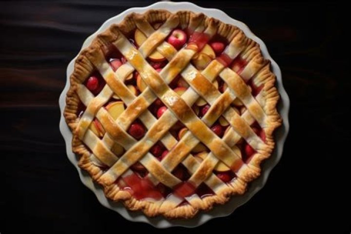 Gorgeously Detailed Top View Of A Mouthwatering Pie